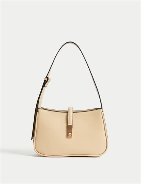 m&s small cream handbags